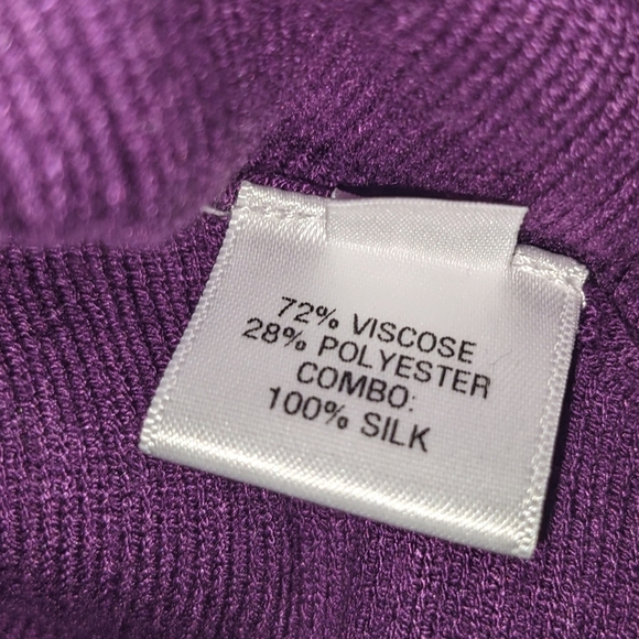 Prabal Gurung Runway Purple Knit & Silk Asymmetrical Dress, L , EUC - Picture 8 of 8